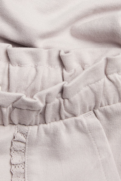 Baby purple joggers with lace details