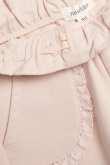 Baby pink joggers with lace details