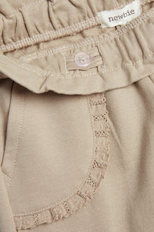 Baby beige joggers with lace details