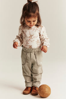 Baby beige joggers with lace details