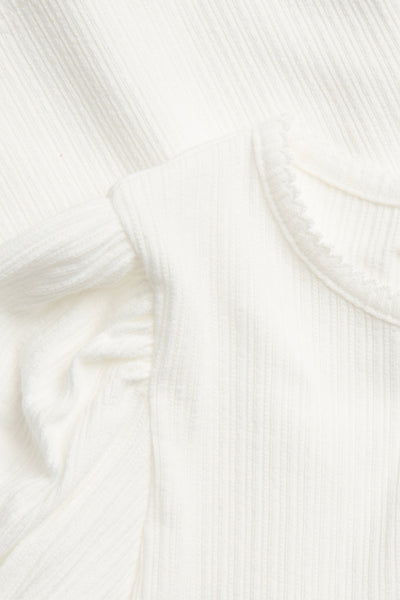 Baby & kids white short‑sleeve puff top