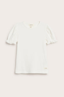 Baby & kids white short‑sleeve puff top