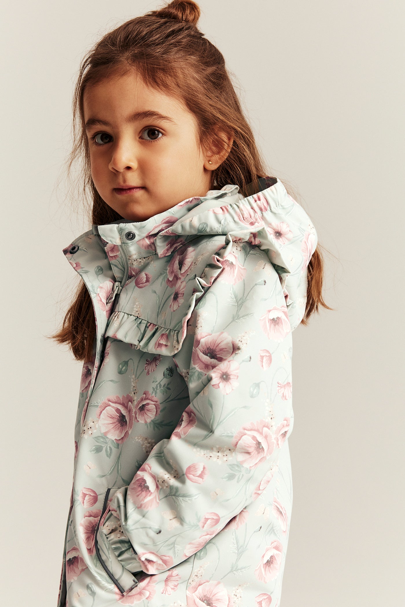 Baby & kids green floral windproof jacket – Newbie