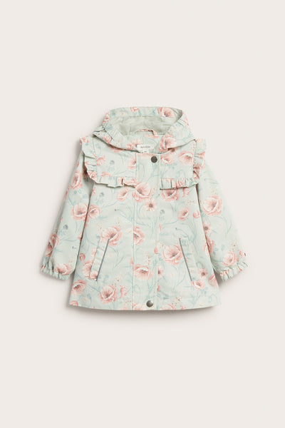 Baby & kids green floral windproof jacket