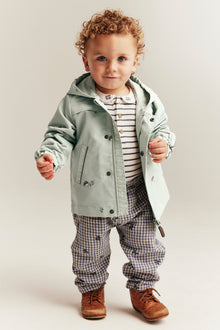 Baby & kids’ green windproof jacket with hedgehogs