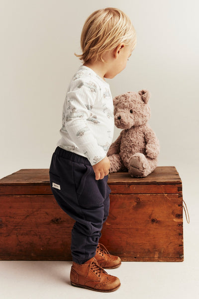 Baby white ribbed bodysuit with car motif