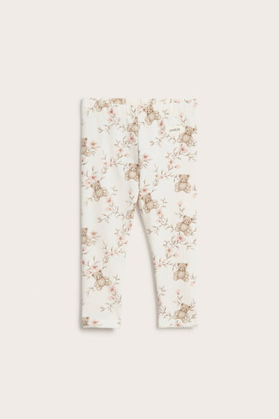 Baby white leggings with brushed inside