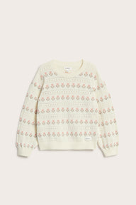 Baby & kids white jacquard-knitted floral jumper