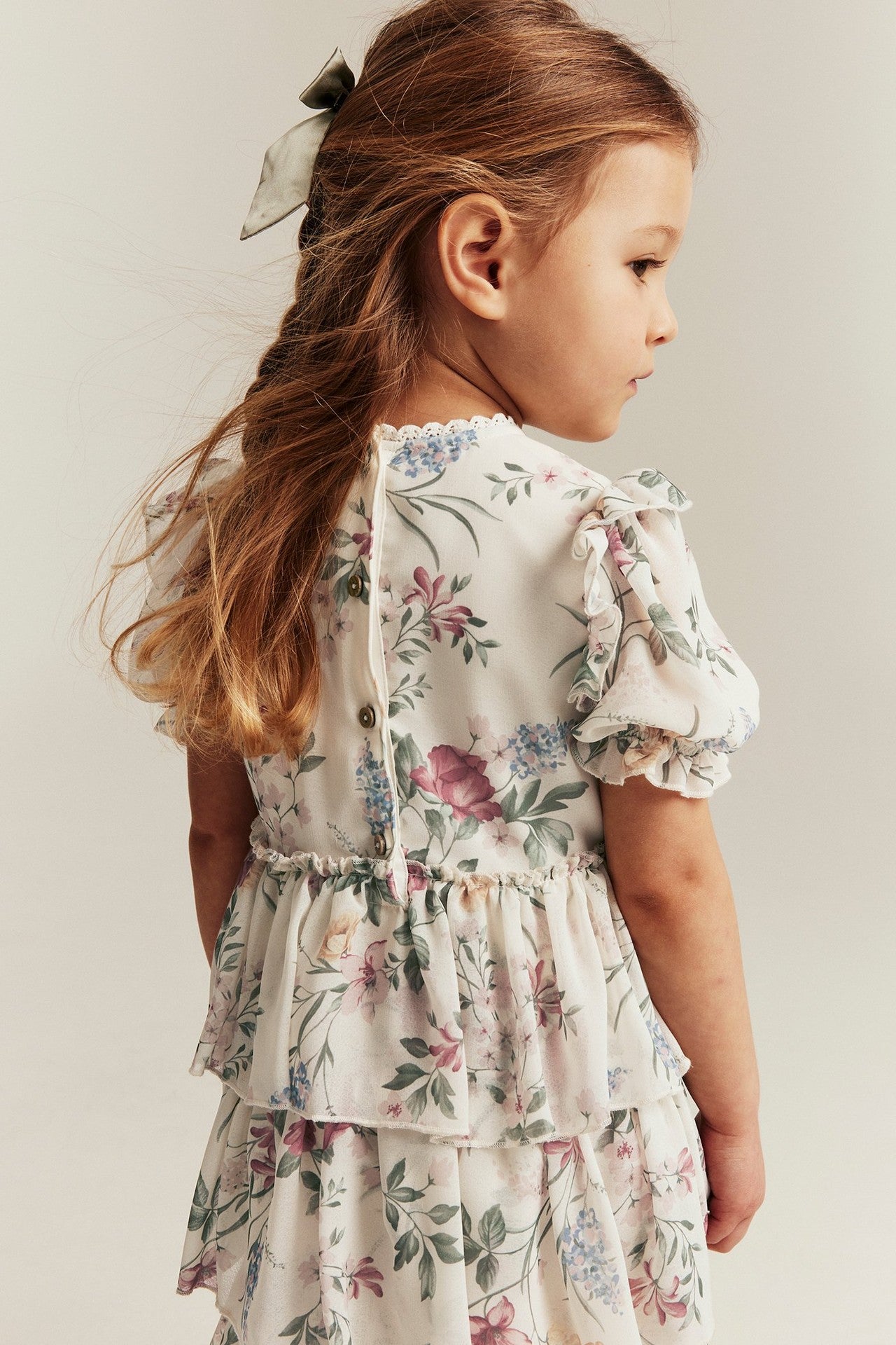 Baby & Kids white floral chiffon dress