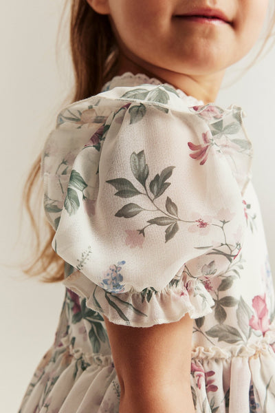 Baby & Kids white floral chiffon dress