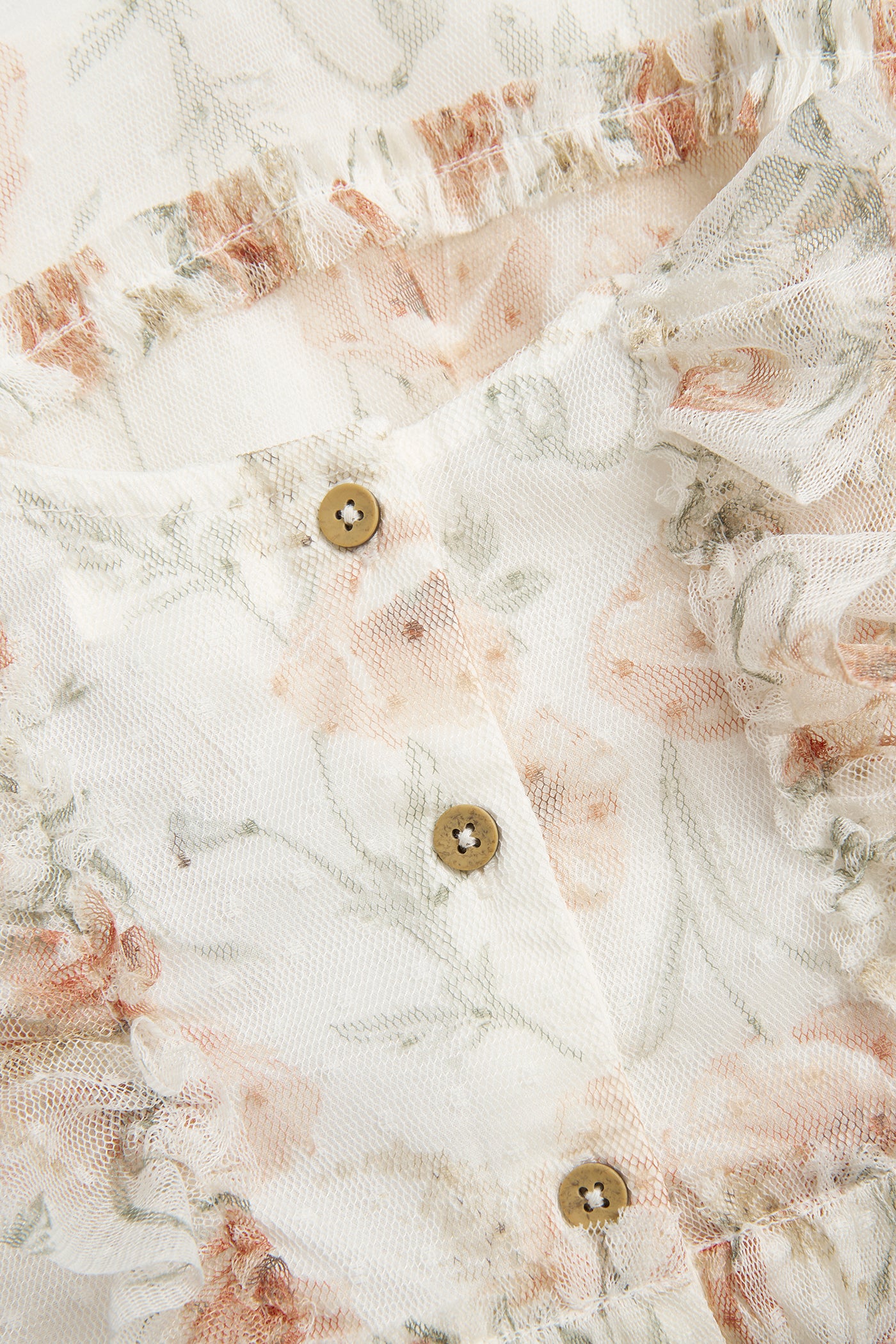 Baby white floral mesh dress