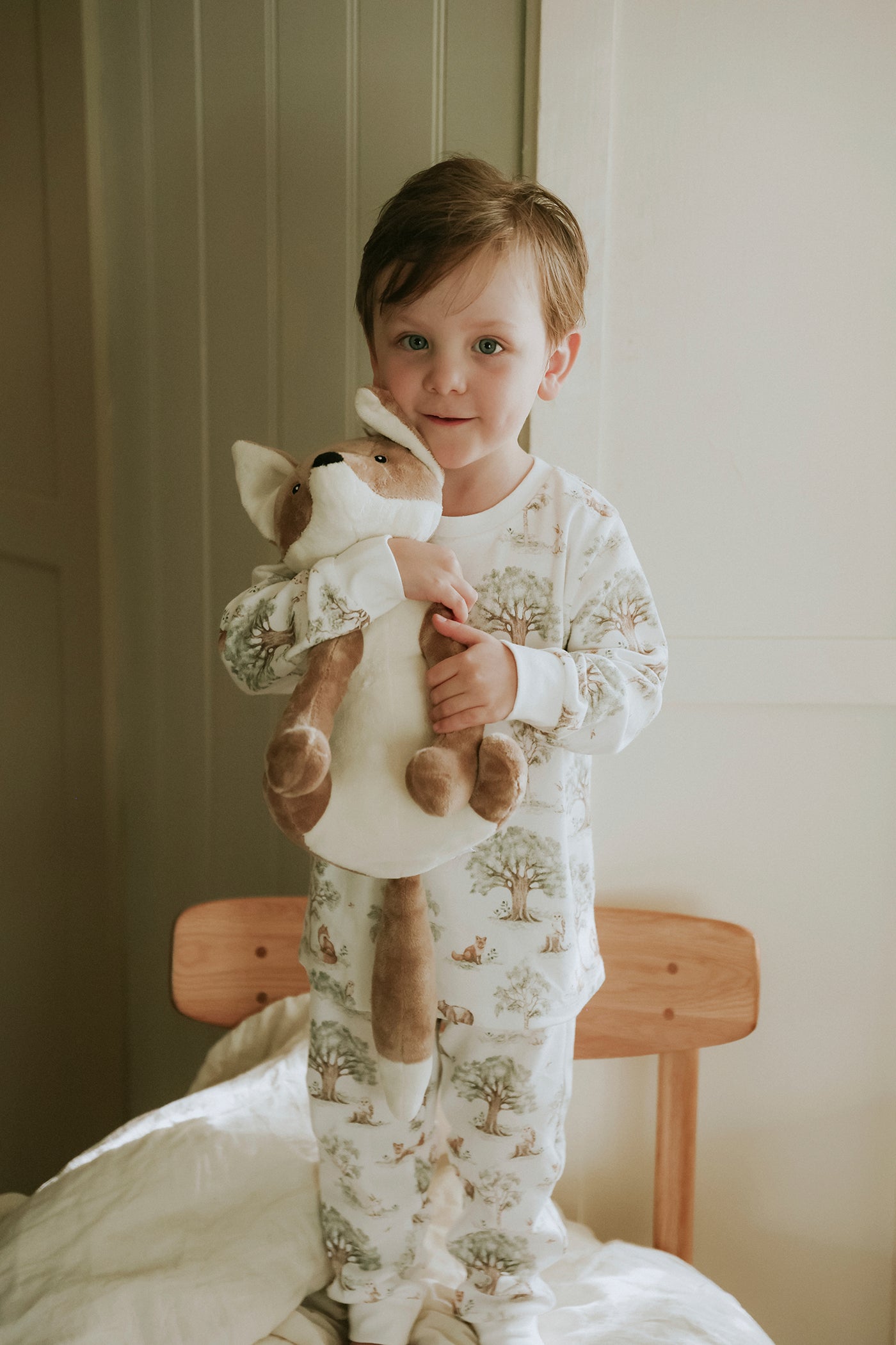Baby & kids white forest patterned pyjamas