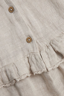Baby frilled linen dress