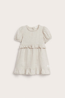 Baby frilled linen dress