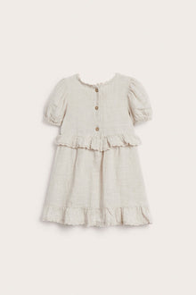 Baby frilled linen dress