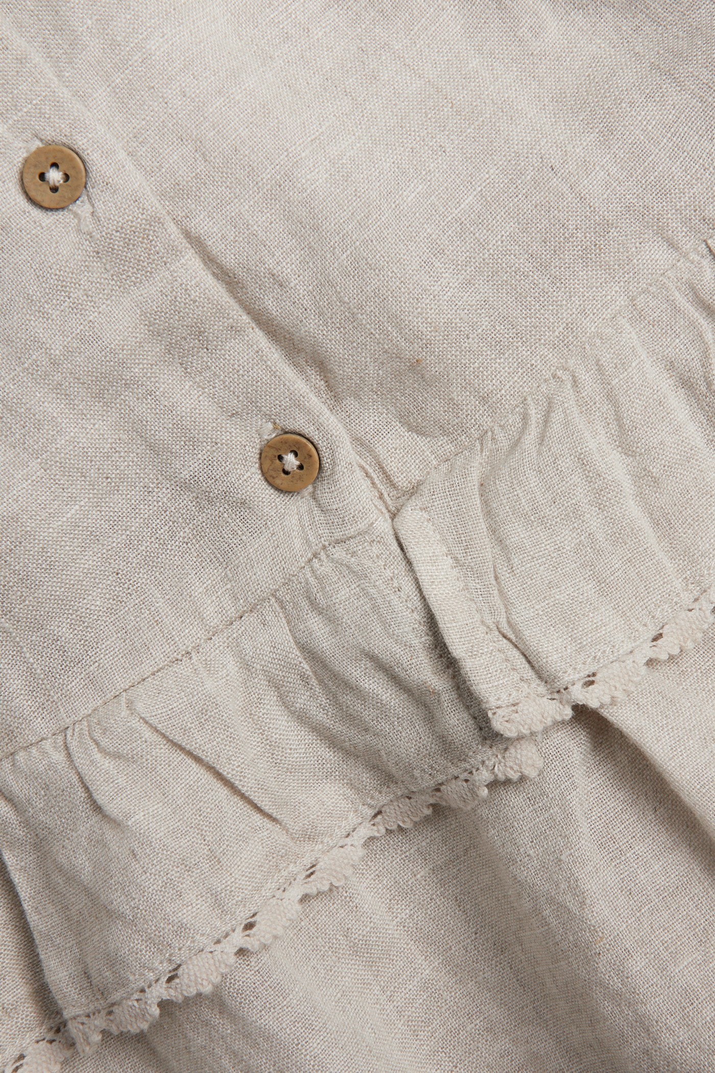 Kids frilled linen dress