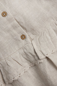 Kids frilled linen dress