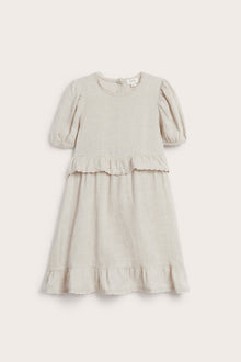 Kids frilled linen dress
