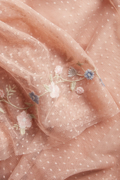 Women's pink mesh dress