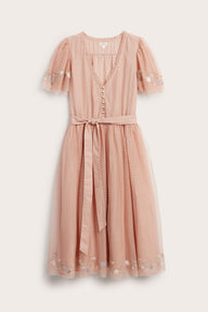Women's pink mesh dress