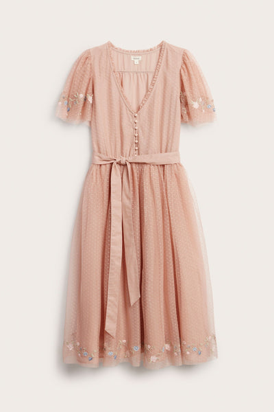 Women's pink mesh dress