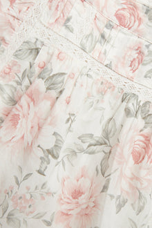 Baby white floral short sleeve dress