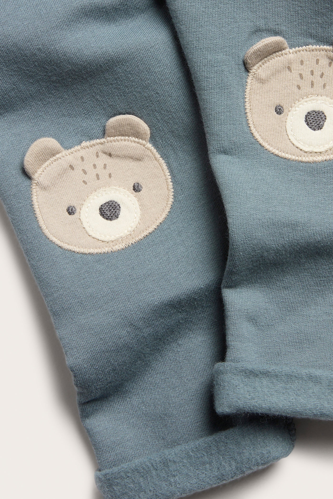 Baby blue leggings with brushed inside