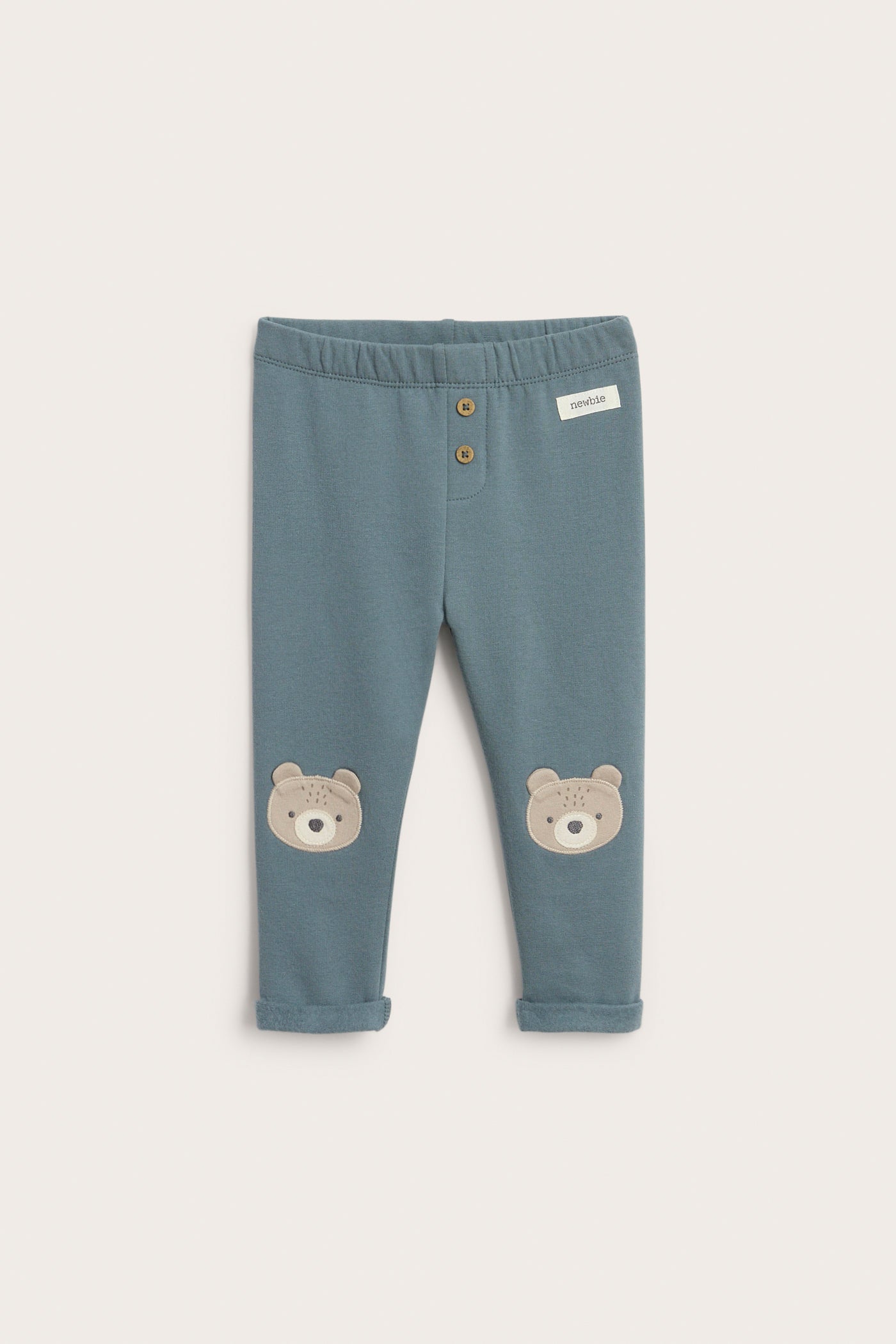 Baby blue leggings with brushed inside