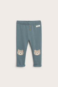 Baby blue leggings with brushed inside