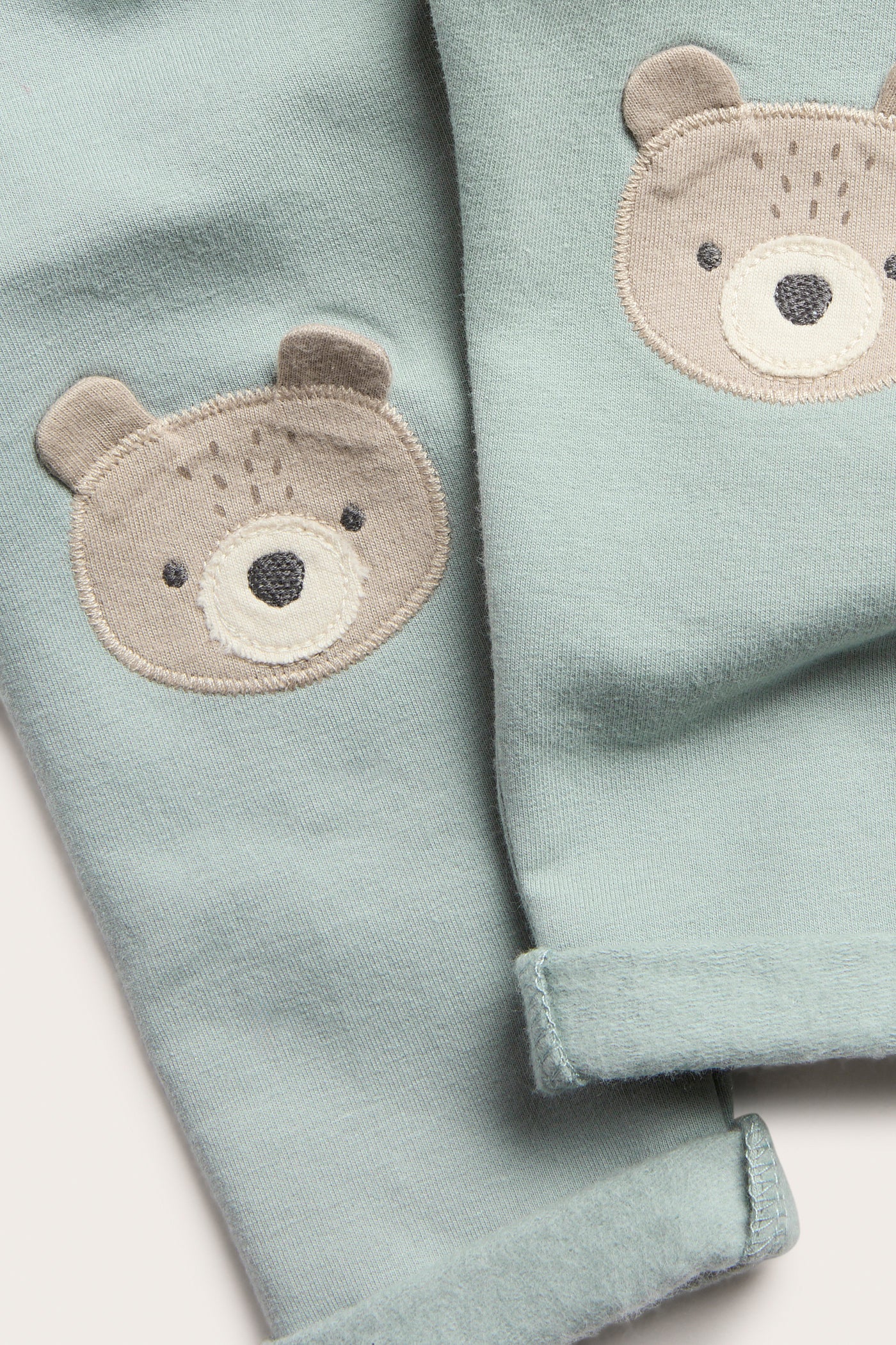 Baby green leggings with brushed inside