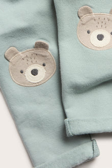 Baby green leggings with brushed inside