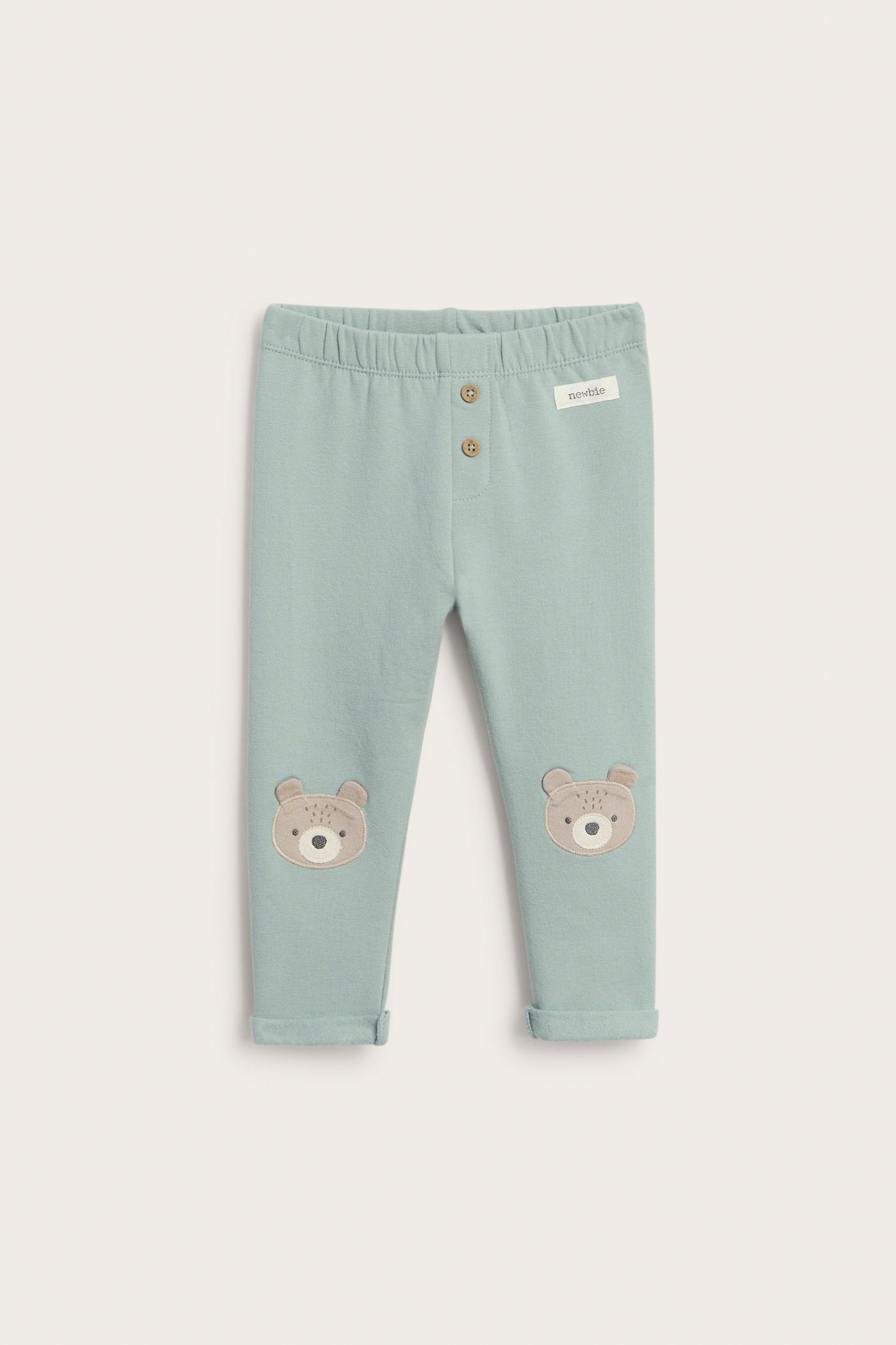 Baby green leggings with brushed inside