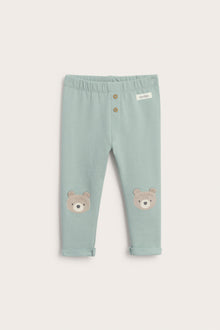 Baby green leggings with brushed inside