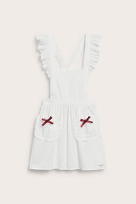 Kids´ white apron with frill and bow