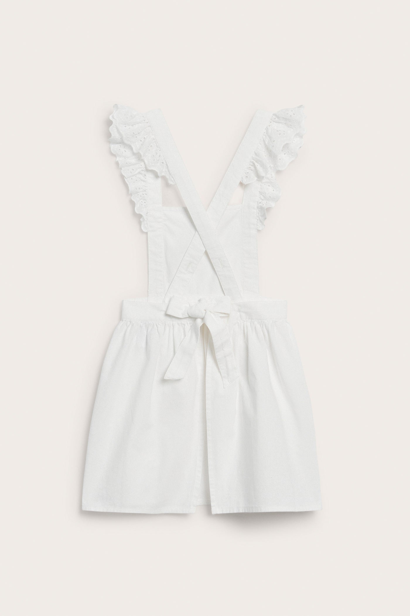 Kids´ white apron with frill and bow