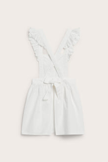 Kids´ white apron with frill and bow