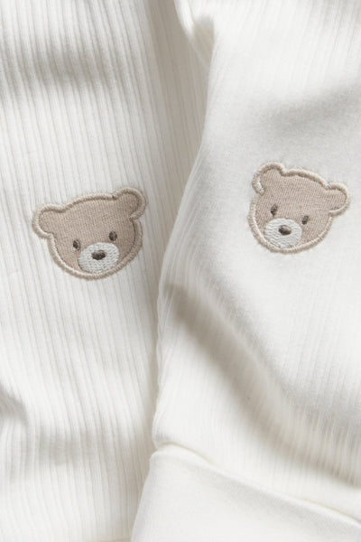 Baby leggings with teddy bear