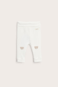 Baby leggings with teddy bear