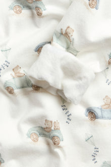 Baby & kids white sweatshirt with car print