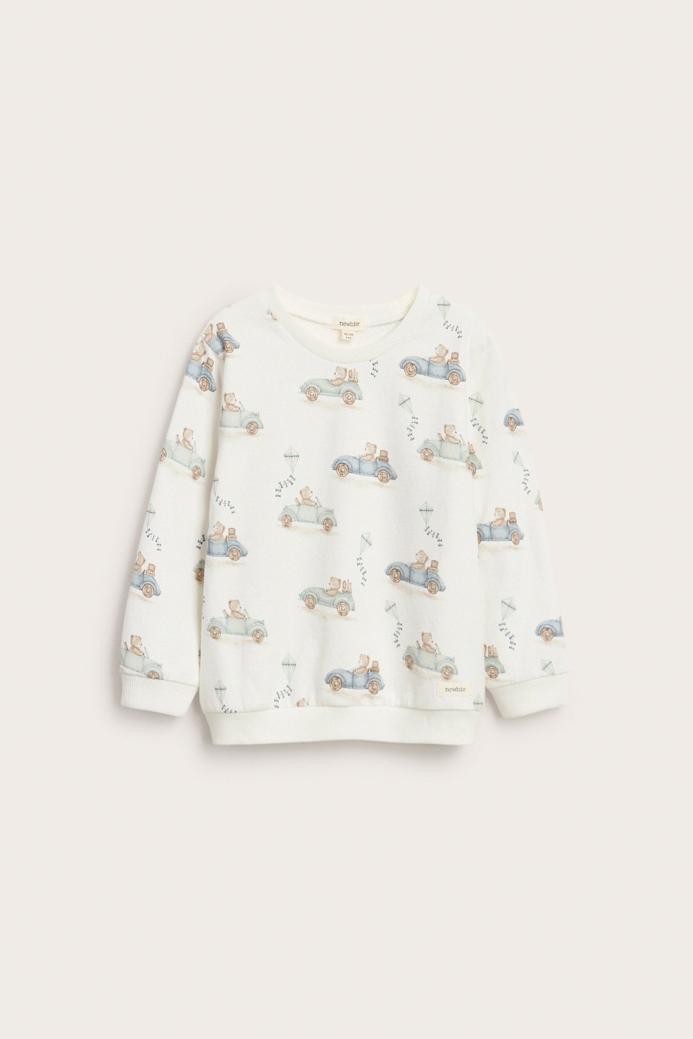 Baby & kids white sweatshirt with car print