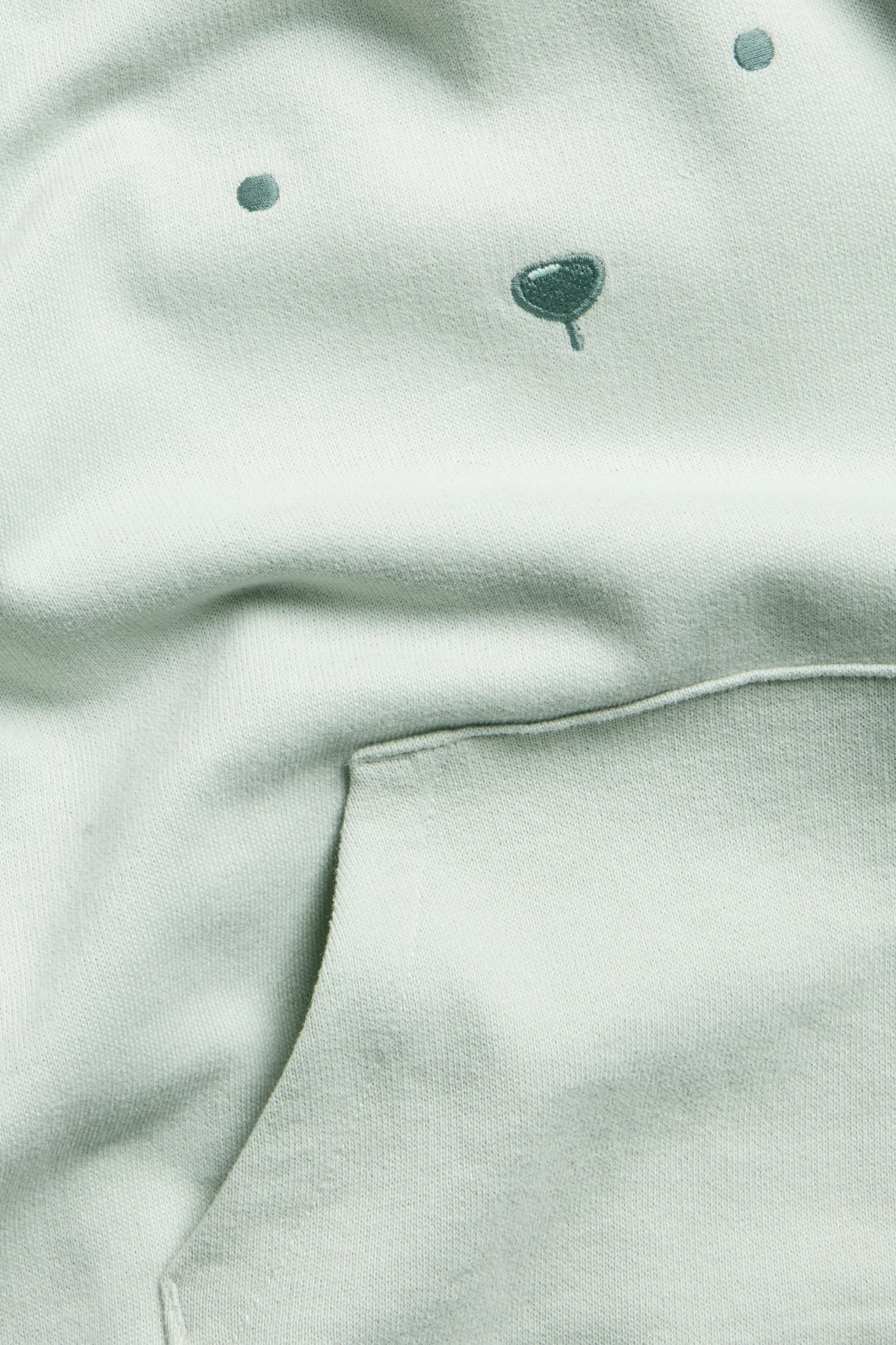 Kids' green sweatshirt with pocket