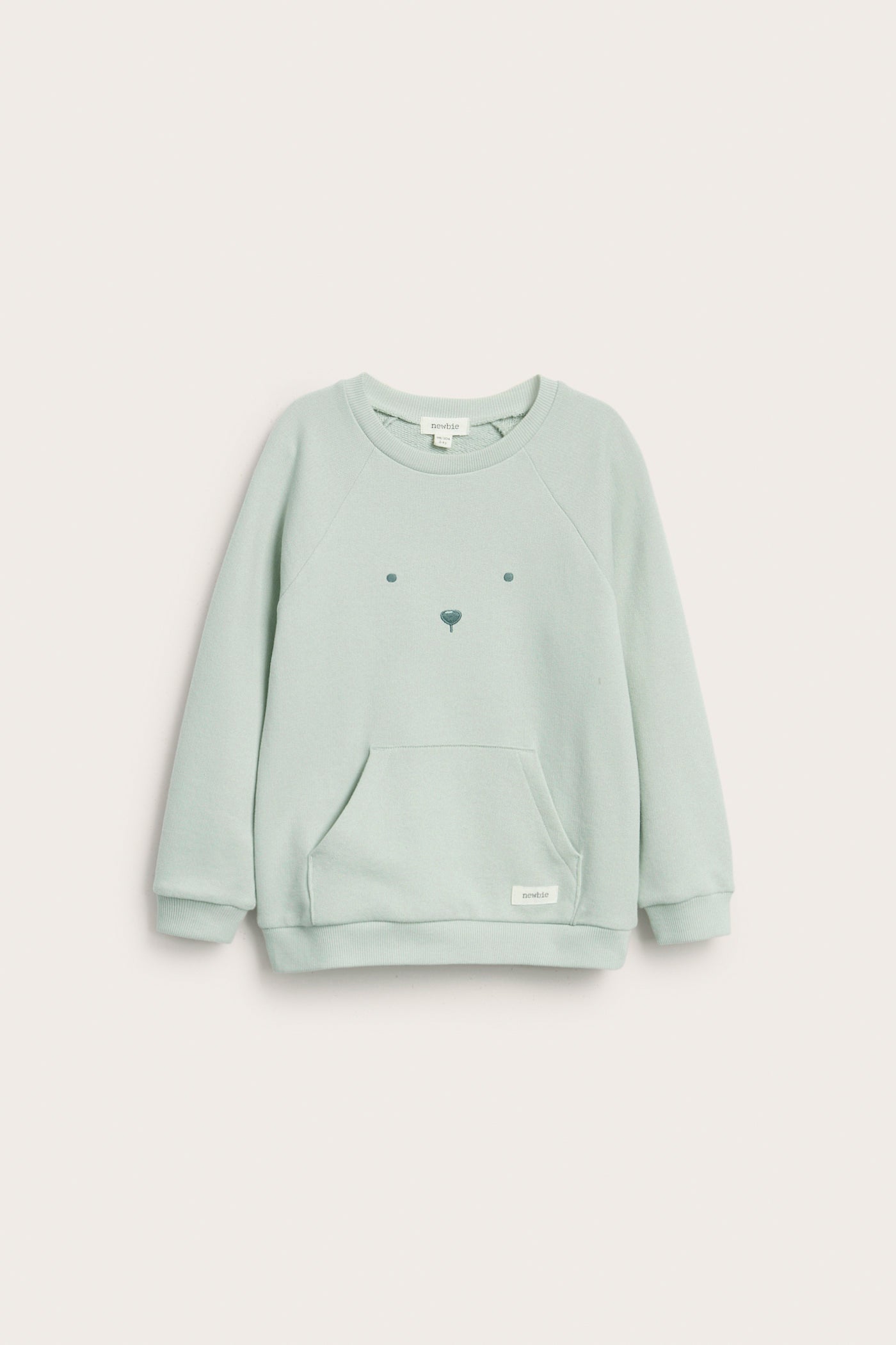 Kids' green sweatshirt with pocket