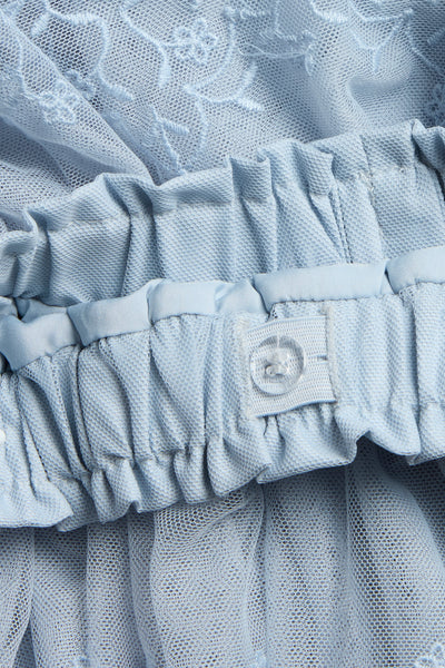 Baby & kids blue embroidered mesh skirt