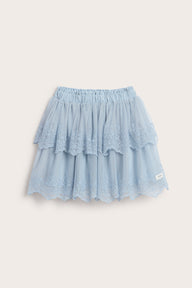 Baby & kids blue embroidered mesh skirt