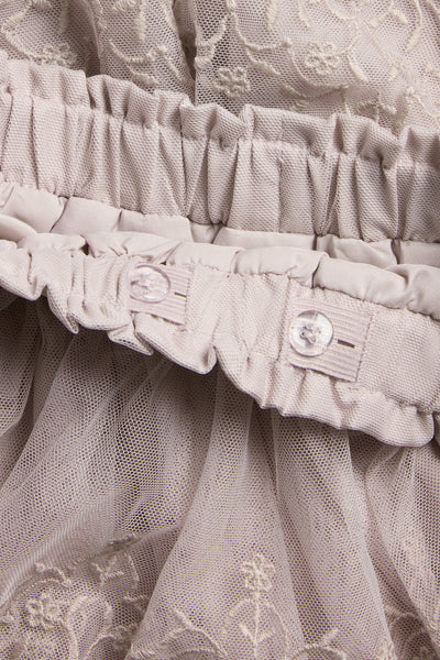 Baby & kids purple embroidered mesh skirt