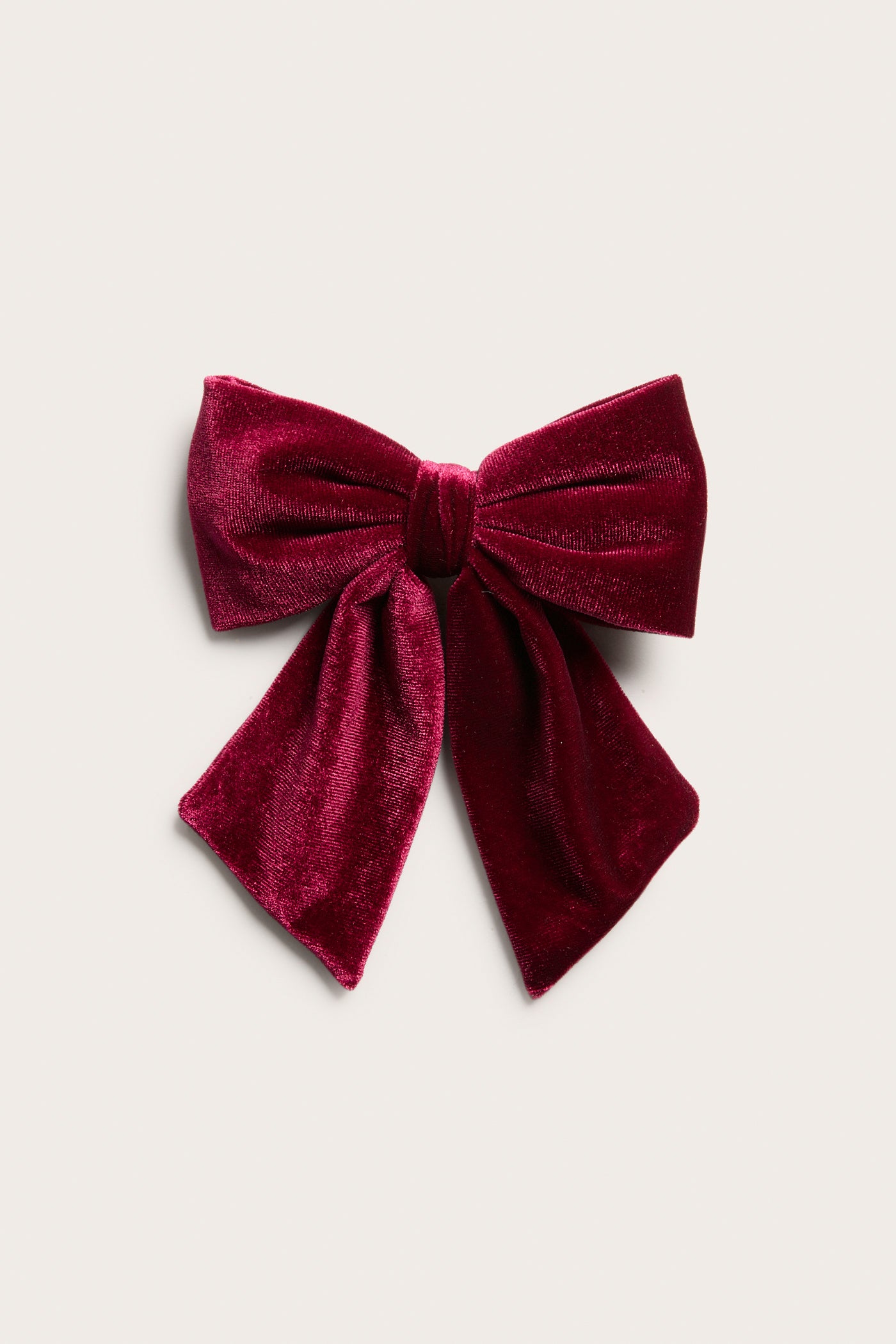 Kids red velvet hair-clip bow
