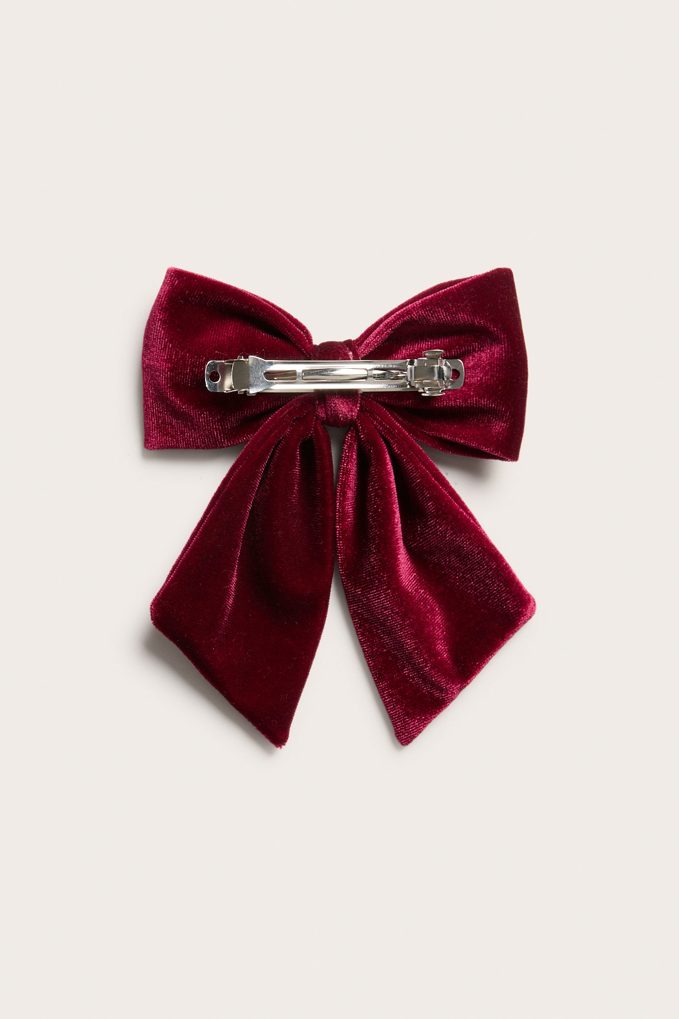 Kids red velvet hair-clip bow