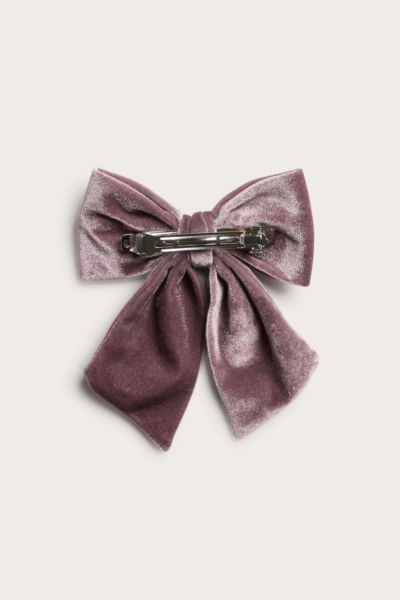 Kids pink velvet hair-clip bow