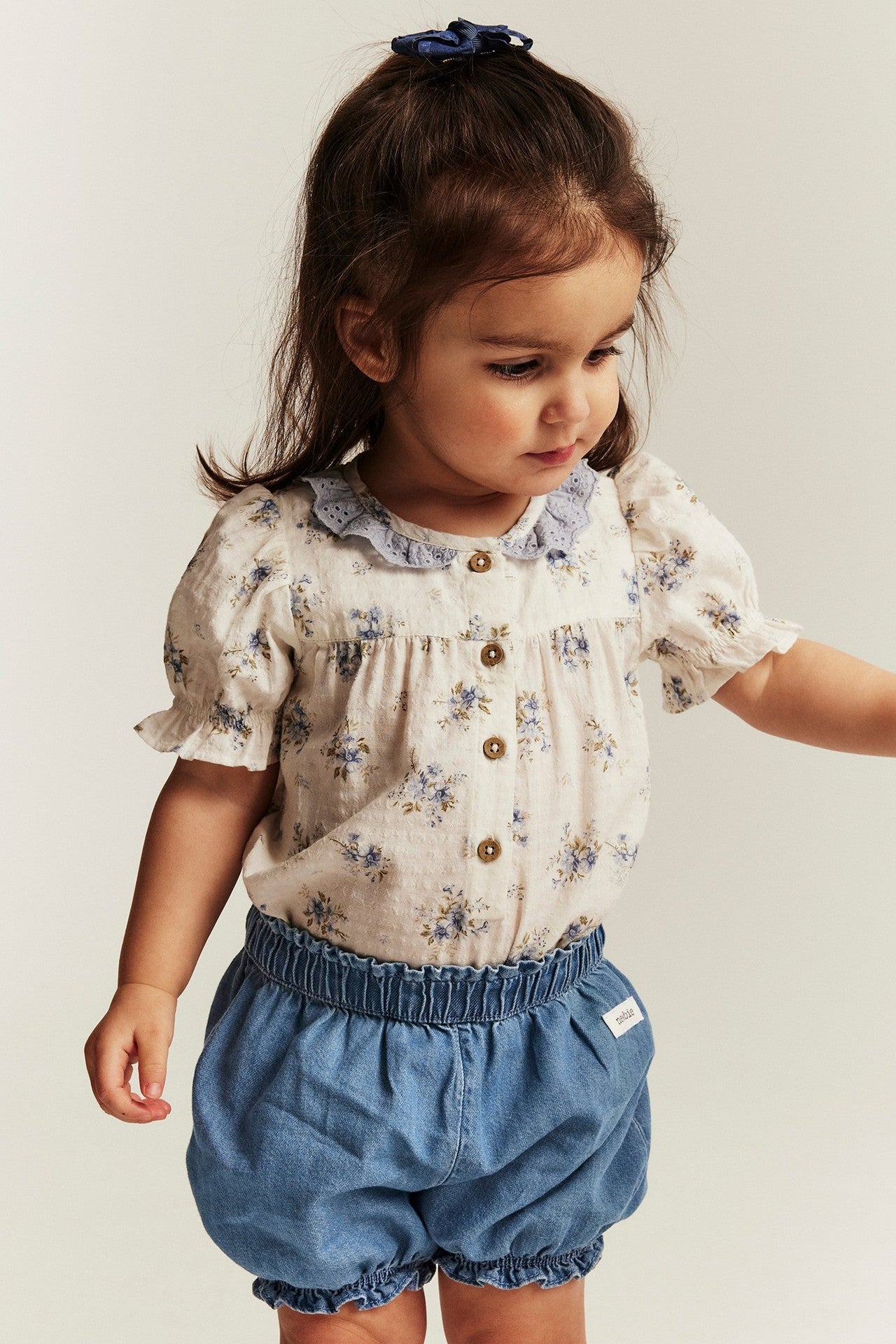 Baby woven denim shorts