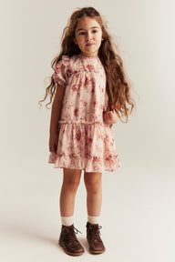 Baby & kids pink floral chiffon dress